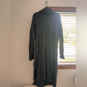 Anthropologie Dark Gray Long Sleeve Dress